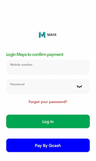 Step 3: Start logging in to your PayMaya account and make payment.